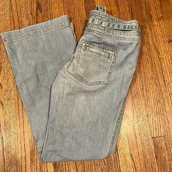 Tommy Hilfiger Belted Flare Jeans Size 2S (short) - Picture 1 of 6